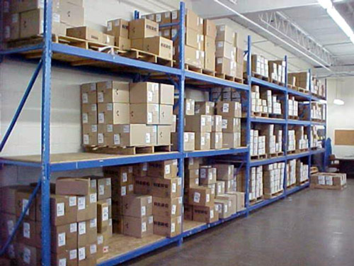 warehouse shelves